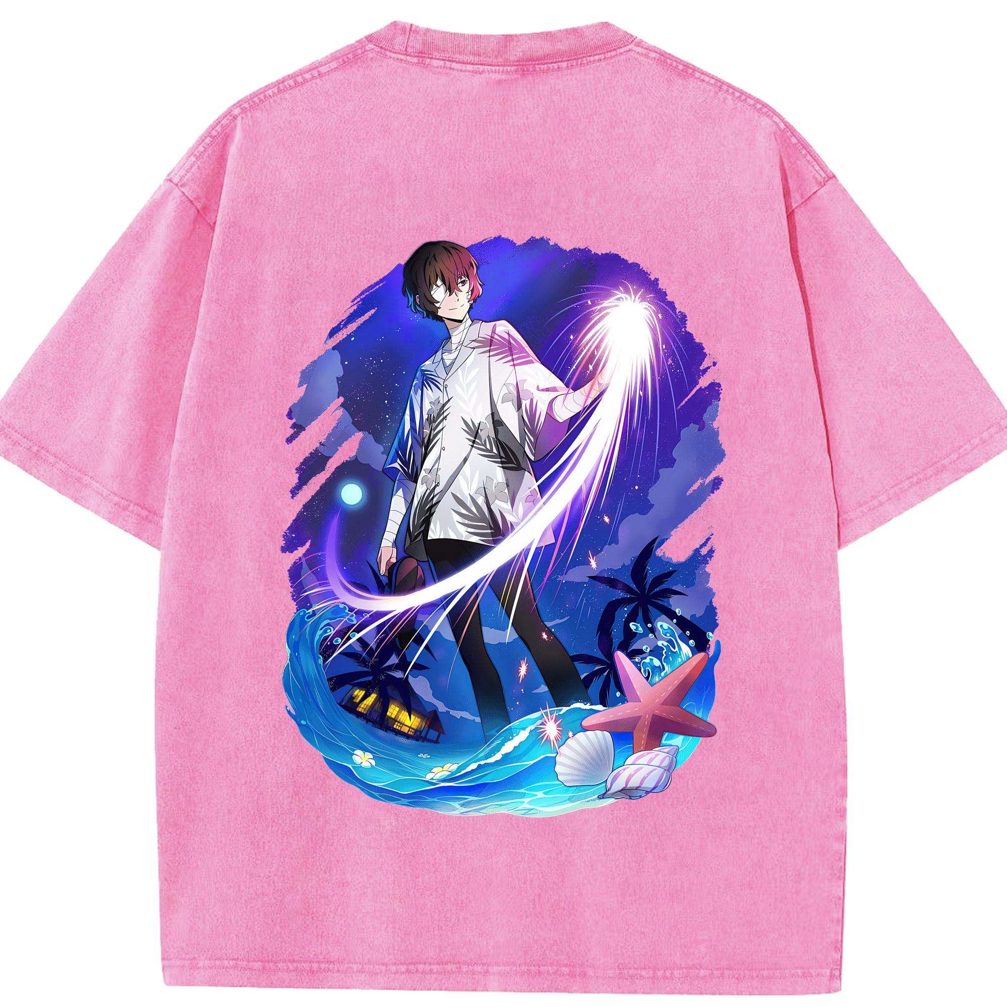 （画像用） 文豪ストレイドッグス Bungo Stray Dogs 綿100% ヴィンテージ風 半袖Tシャツ（背面プリント）